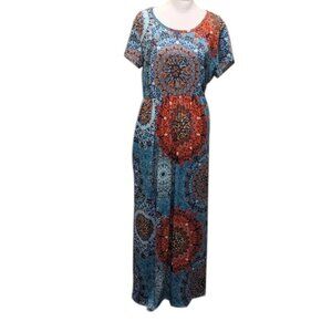 Coeur De Vague Medallion Pocket Maxi Dress NWT